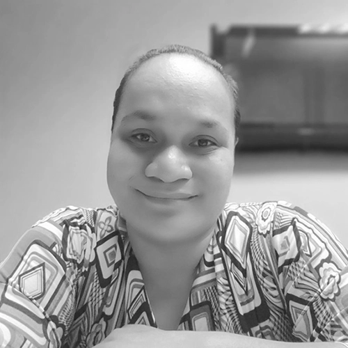 Black and white headshot of Georgina Naigulevu