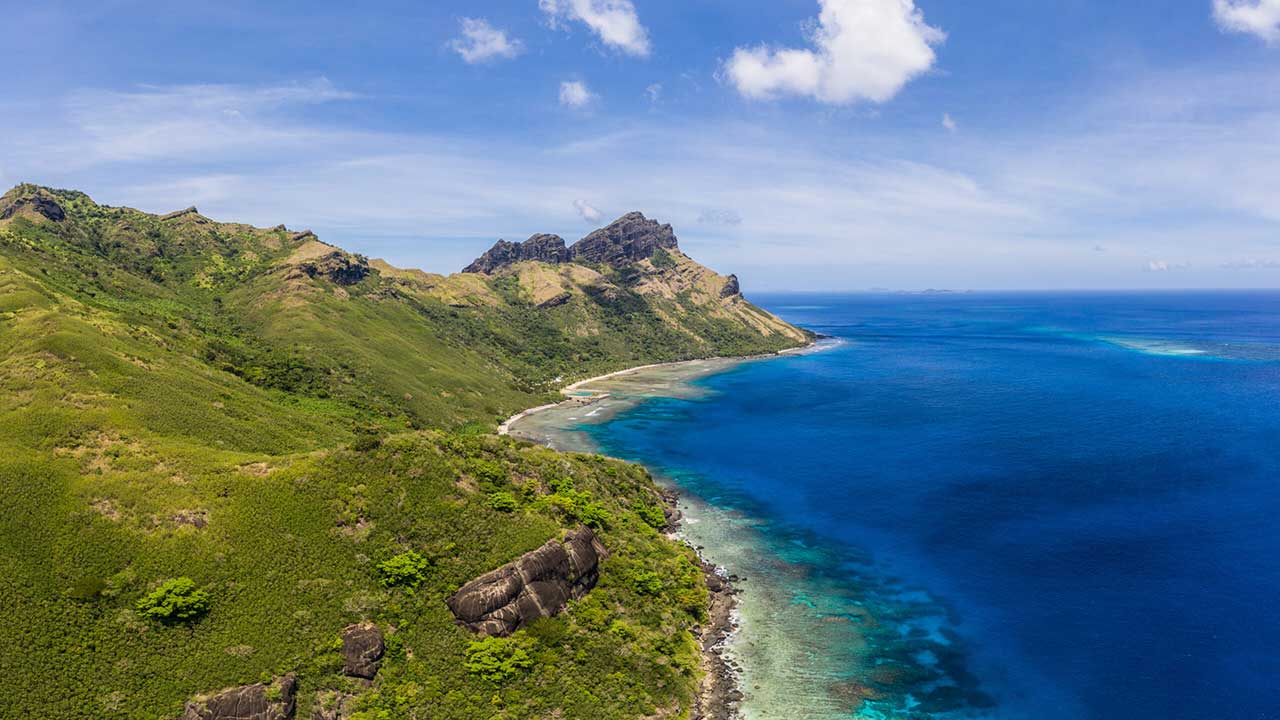 Waya island in the Yasawa islands group in Fiji