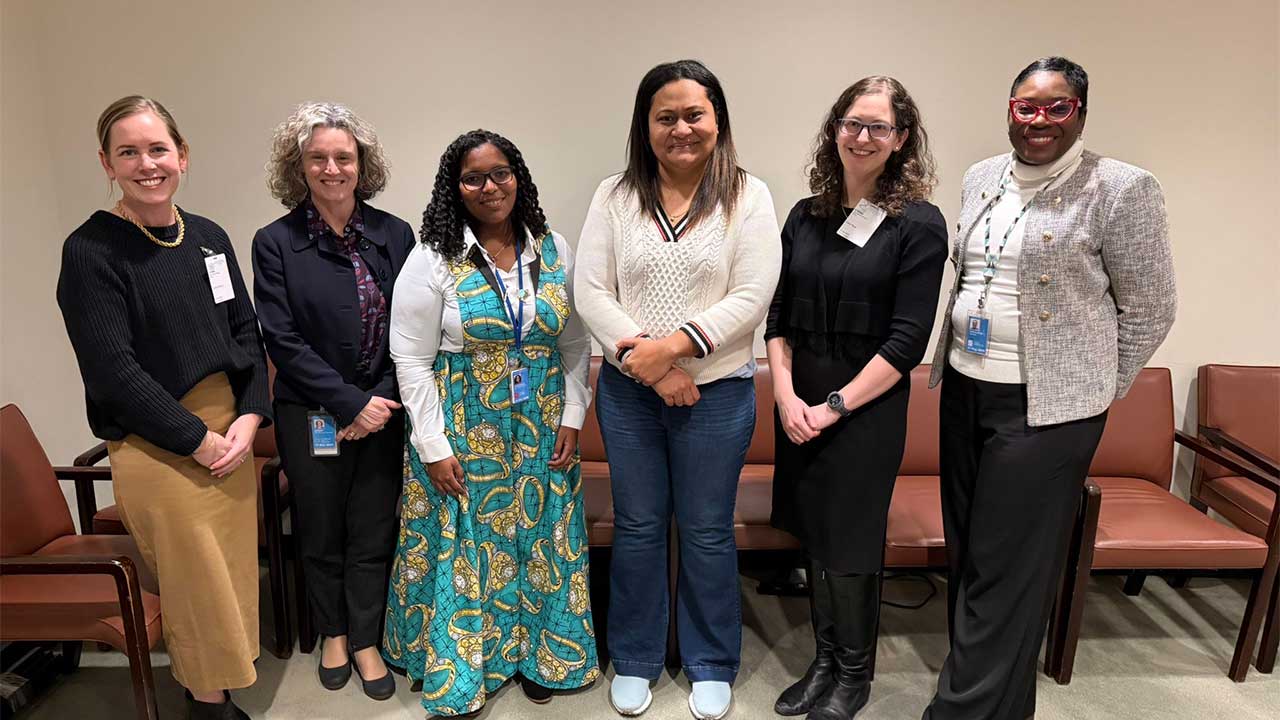 Vasiti Soko (3rd from right) with fellow delegates at the Think Resilience Dialogue at the United Nations Headquarters in New York